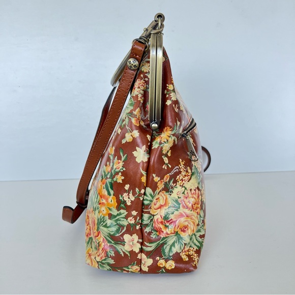 PATRICIA NASH Amalfitana Vintage Botanical Garden Leather Frame Shoulder Satchel - Picture 8 of 16